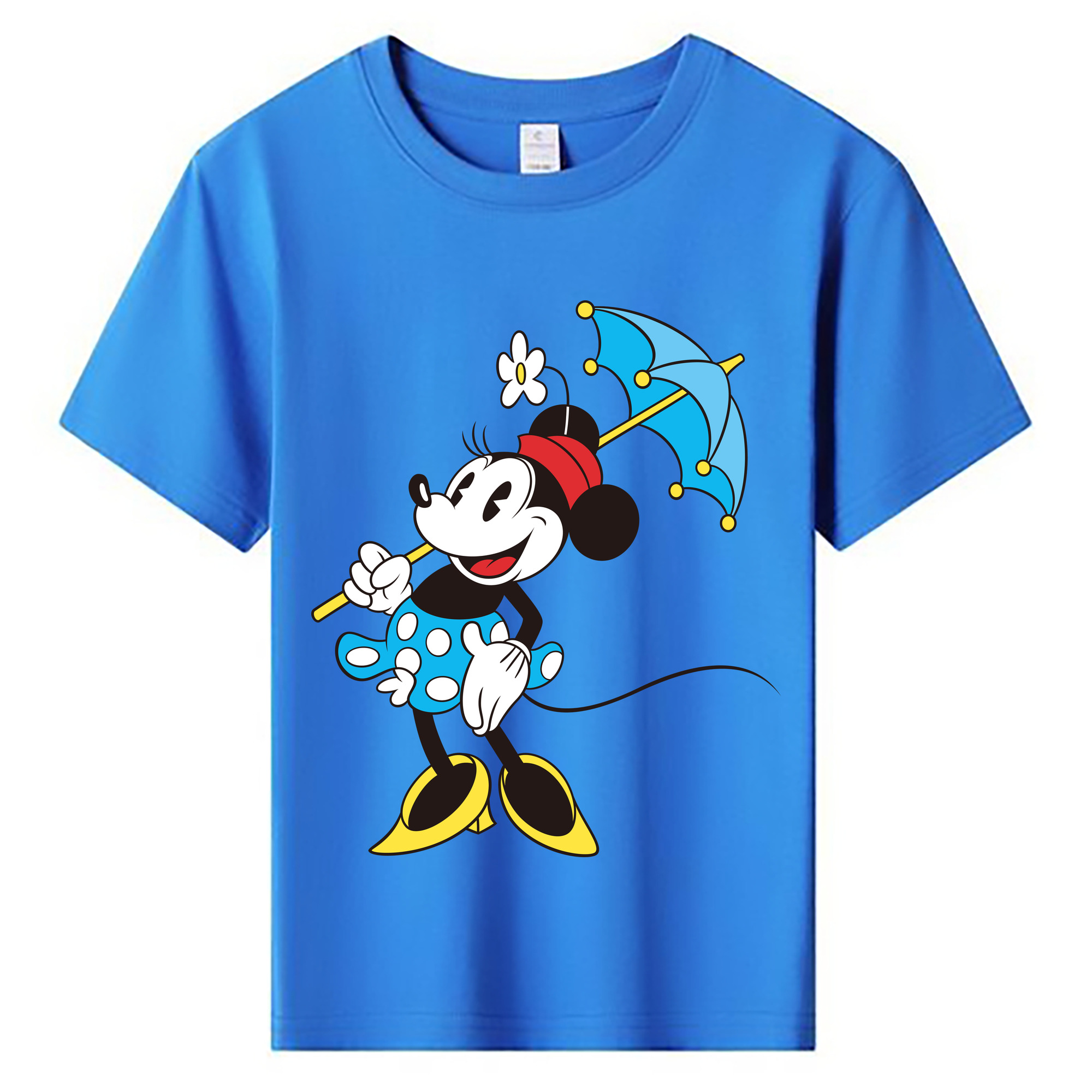 ミッキーマウス Mickey Mouse 綿100％キッズTシャツ（フロントプリント）